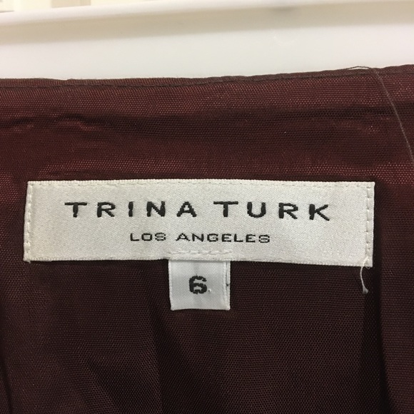 Trina trunk brown polyester and viscose flirty skirt - Picture 6 of 7